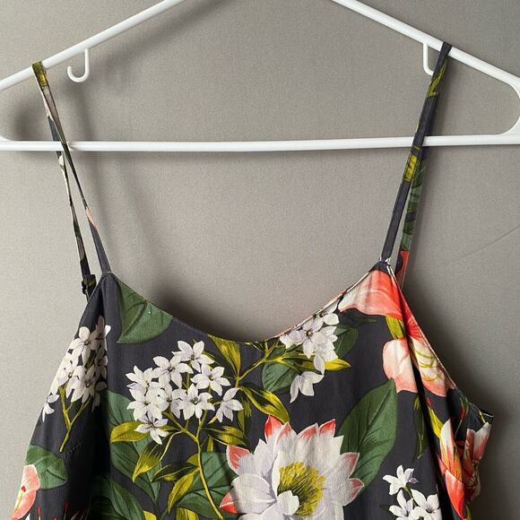 Levi sz XS green red jungle‎ print silk jumpsuit - Picture 3 of 13